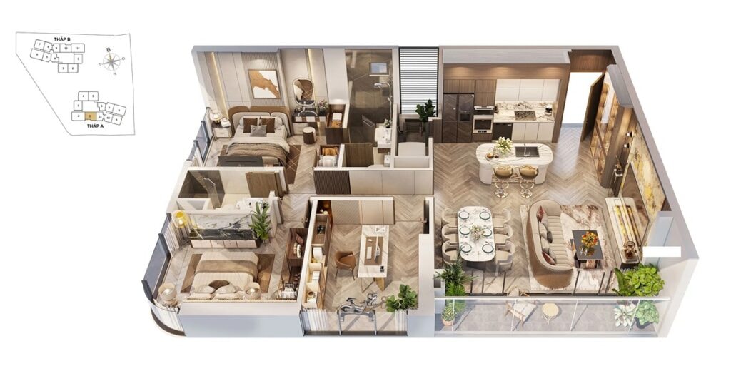 Phối cảnh Penthouse duplex - Vlasta Premier